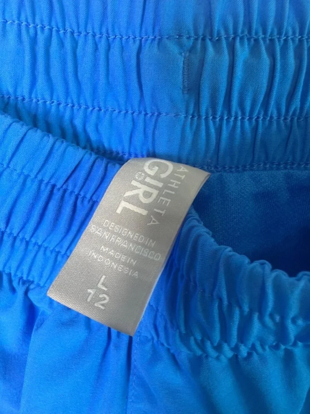 Athleta Girl Get in the Game Shorts Size L/12 Racing Stripes Pockets Athletic
